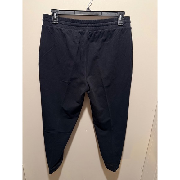 T by Talbots Black Pima Cotton Blend Jogger Pants Large Petite Drawstring Pocket - Picture 7 of 8